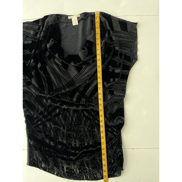 Gold Hawk Silk Blend Top Tunic Burnout Velvet Sleeveless Luxurious Whimsigoth - Picture 7 of 7